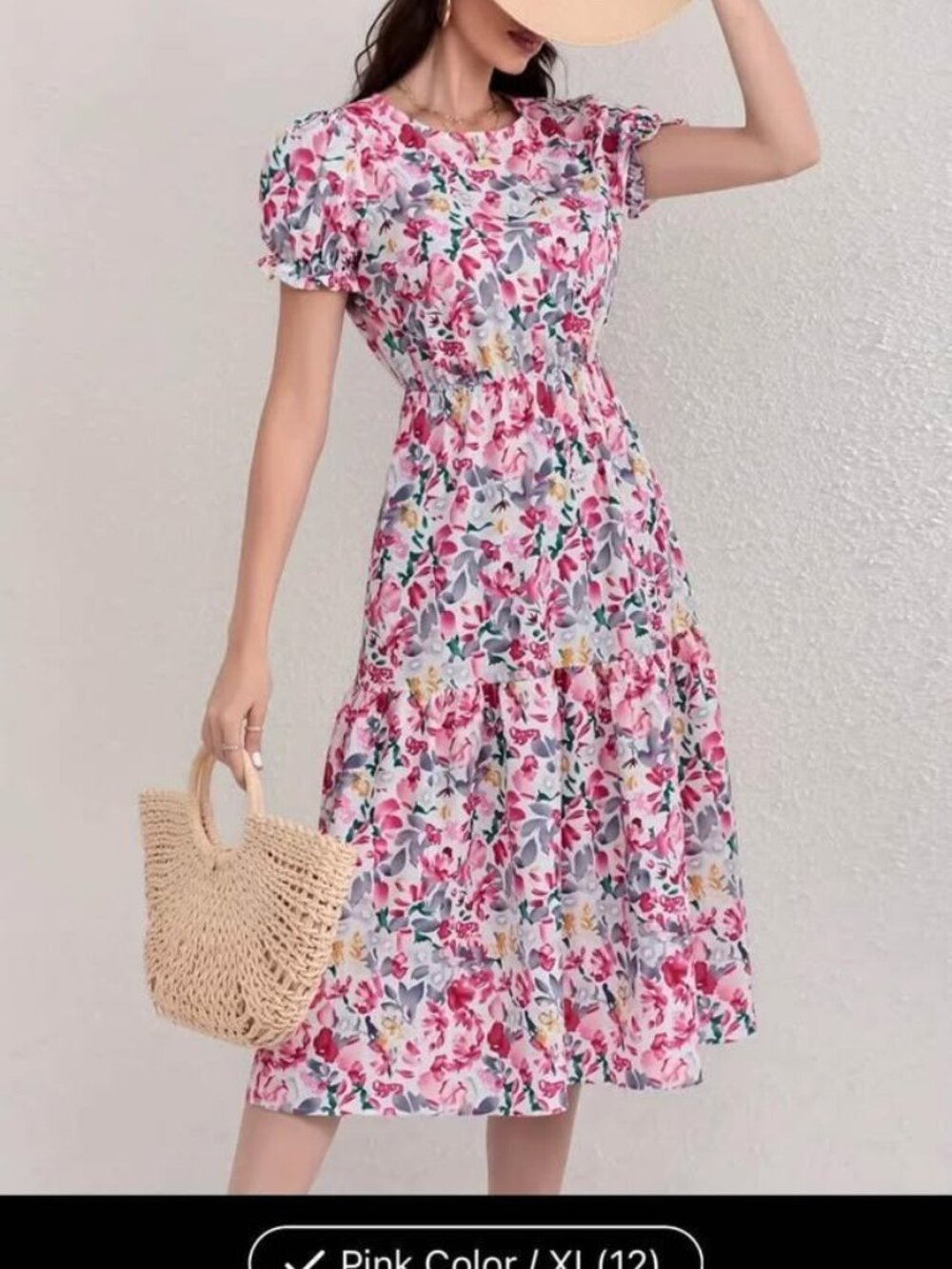 Ladies size XL floral Print dress 10.00